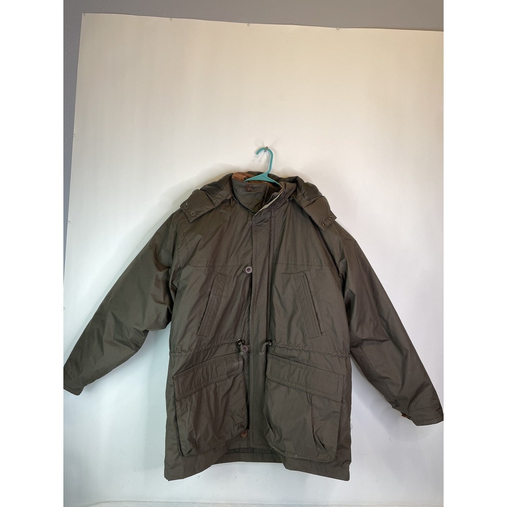 vtg woodsman all terain sz‎ lrg mens hooded coat 80/down 20 feathers very warm